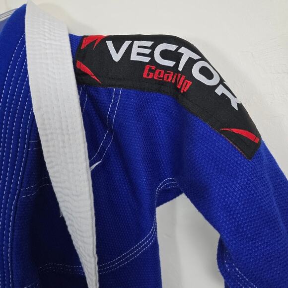 Vector Sports Brazilian Jiu Jitsu Blue Uniform Top & Bottom Martial Arts Belt KO - Picture 10 of 14